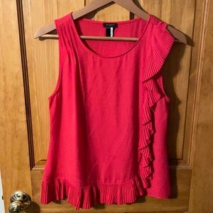 Ann Taylor. Like new. Small red sleeveless top.